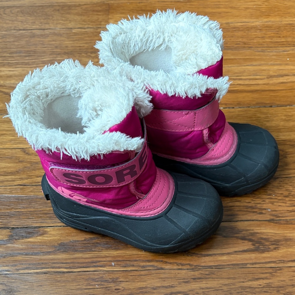 Sorel Snow Commander Kids Snow Boots, size 10c, Tropic Pink/Blush